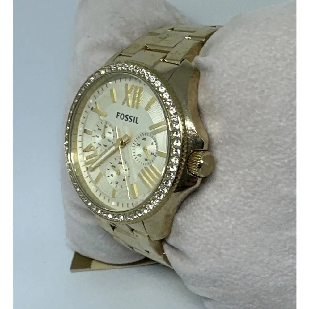 Fossil Cecile AM4482 Womens Gold Stainless Steel Analog Dial Quartz Watch HME419
